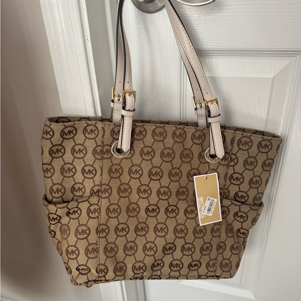 Michael Kors Tan Logo Tote Bag